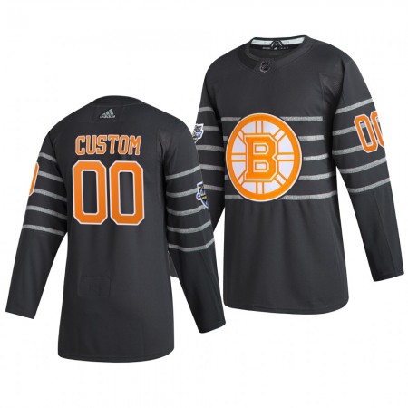 Män NHL Boston Bruins Tröjor med eget tryck Grå Adidas 2020 All-Star Authentic